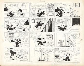 [OTTO MESSMER (1892-1983)] (PAT SULLIVAN) Youre all set now - this is your home. Felix the Cat Sunday comic.
